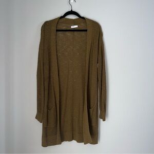 Sonoma Olive Green Open Front Sweater